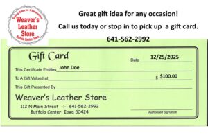Weaver's Gift Card 2